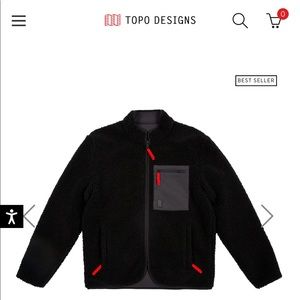 Topo Designs - Men’s Sherpa Jacket, Black, Large